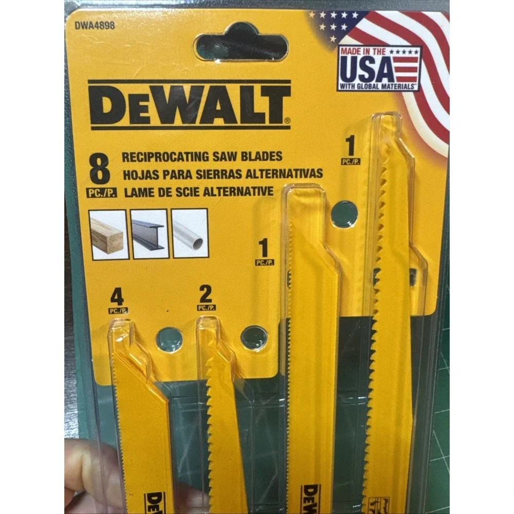 DeWALT 8 Piece Reciprocating Saw Blade Kit Wood Metal Cutting DWA4898  Brand New